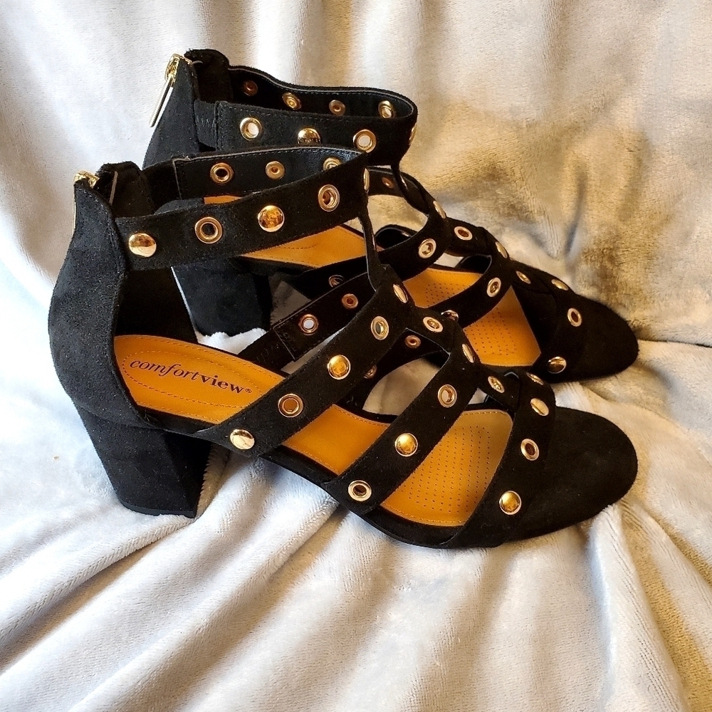 COMFORT VIEW BLACK HEELS 9.5 WW - Picture 2 of 6